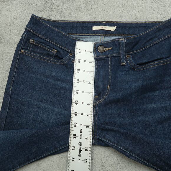 Levi's 712 Jeans Women's Size 29 Blue Mid-Rise Slim Straight Denim 31" Inseam - Picture 7 of 16
